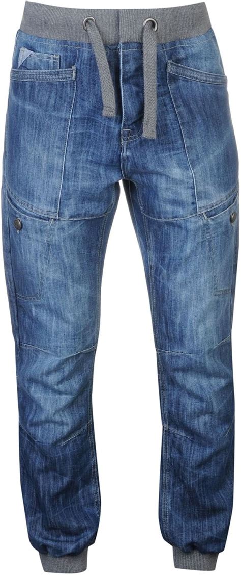 fear mens cuffed jeans jog pants trousers bottoms tie amazoncouk