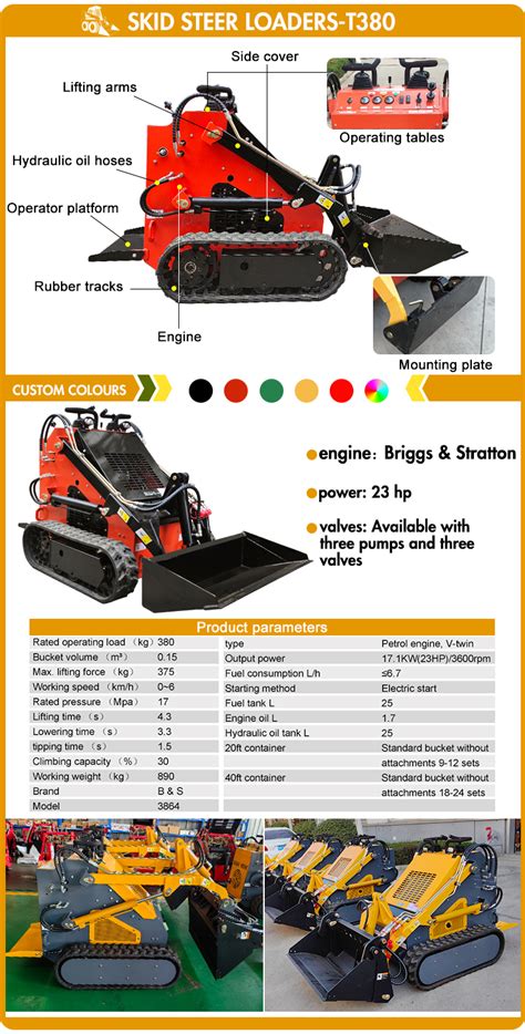 Free Shipping Mini Sikd Loader Stand On Diesel Mini Skid Steer Crawler