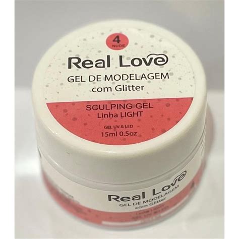 Gel De Modelagem Glitter Nude Real Love Uv Led M Shopee Brasil