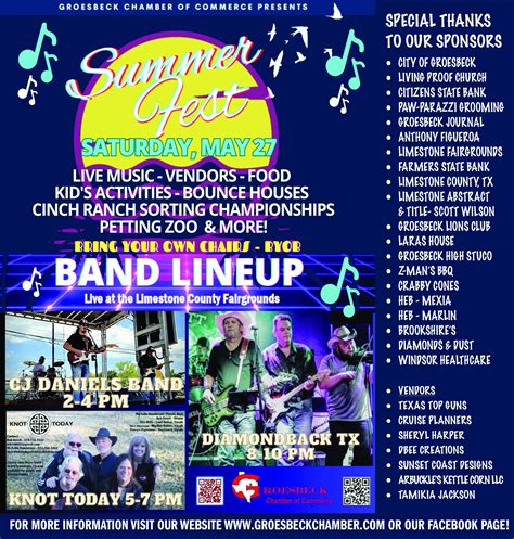 Summer Fest this Saturday in Groesbeck | Groesbeck Journal