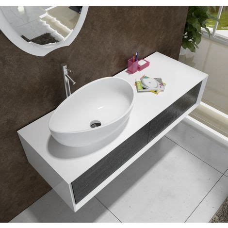 Lavabo De Encimera Wave Pb Resina Mineral Solid Surface X