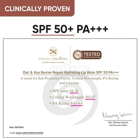 Dot And Key Barrier Repair Hydrating Tinted Lip Balm SPF 50 PA Cocoa Nude Arogga Beauty Store