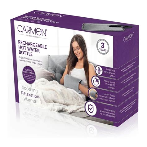 East Antrim Essentialscarmen C Gry Core Rechargeable Hot Water Bottle Grey East Antrim