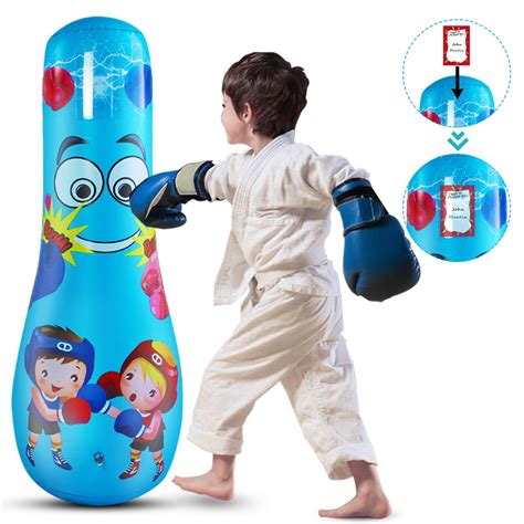 Nosii Kids Inflatable Punching Bag Free Standing Boxing Punching Bag for Exercise Stress Relief ...