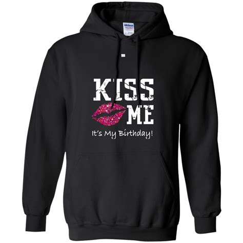 Kiss Me It’s My Birthday Shirt Pink Glitter Kiss Bday Tee Shirt Design Online