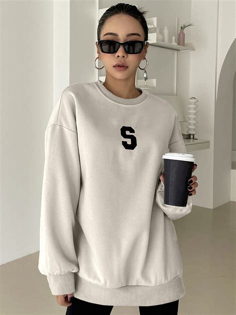 DAZY Slogan Graphic Drop Shoulder Sweatshirt SHEIN UK