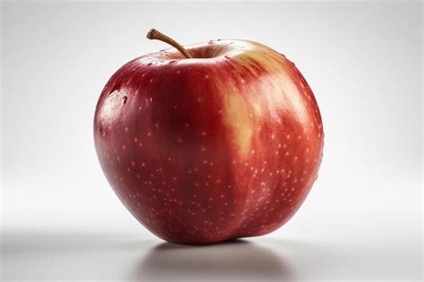 Premium Ai Image A Red Apple On White Background