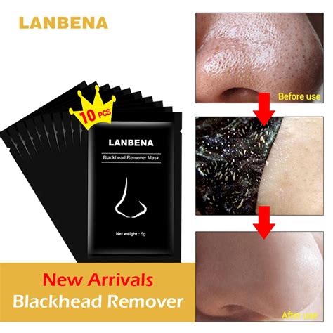 Lanbena 10pcs Lot Blackhead Remover Face Nose Masks Acne Treatment