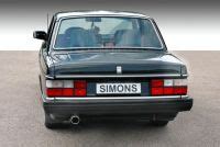 Simons Aluminierte Stahl Sport Auspuffanlage 1x90mm Rund Volvo 240 242