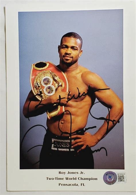 Roy Jones Jr Signed 6x8 Photo Postcard Autograph Auto Beckett BAS COA