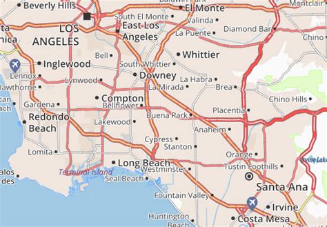 michelin cerritos map viamichelin