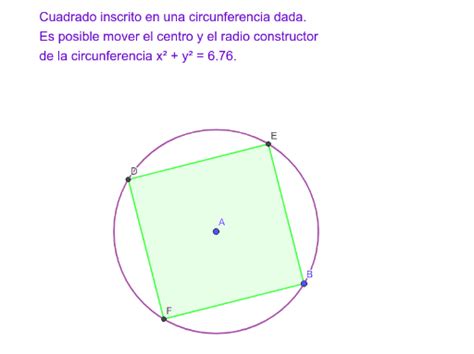 Cuadril Tero Inscrito En Circunferencia Geogebra