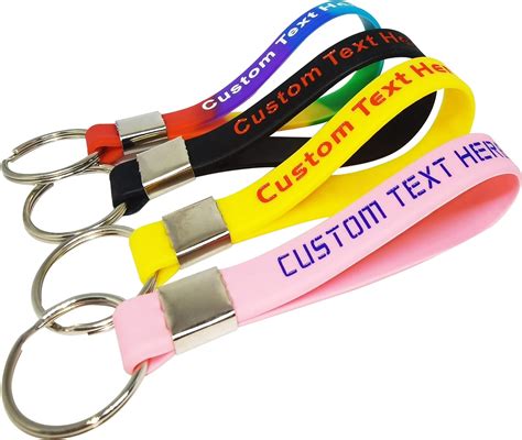 24 Custom Keychains Silicone Personalized Keychains Bulk