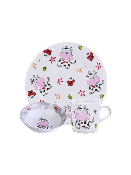 Набор детской посуды Loraine, фарфоровый, 3 предмета - купить с ...