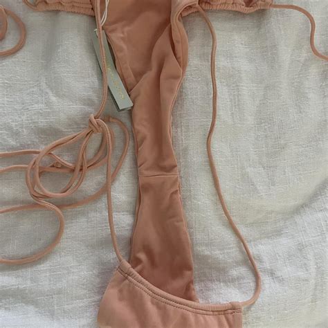 Gooseberry Seaside Peachy Nude Bikini Set Size Depop