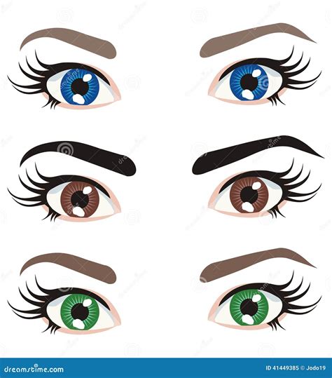 Eyes Of Different Colors Stock Vector Image