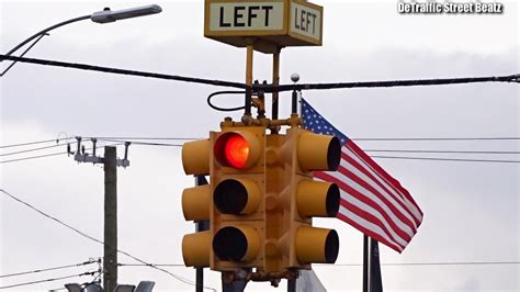 Flashing Red Left Turn Traffic Lights Greenfield Warren YouTube