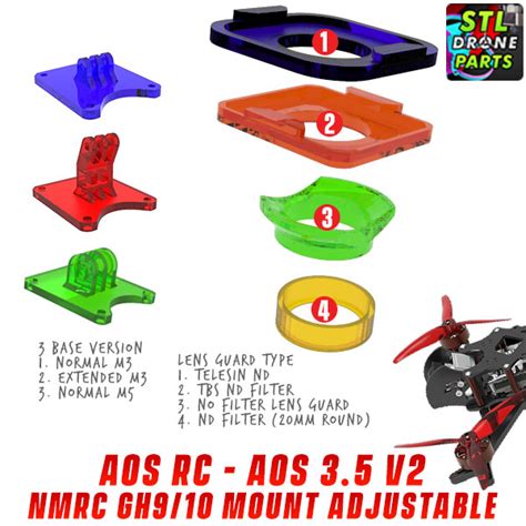 Archivo Stl Soporte Aos V By Aos Rc Namelessrc Naked Gopro Hero Modelo Para