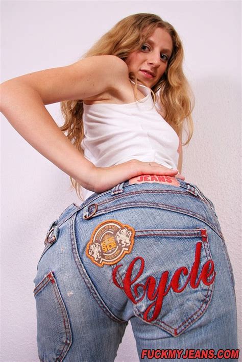 Blue Eyed Blonde Chick Poses In Tight Blue Jeans And Shows Tits Porn Pictures XXX Photos Sex