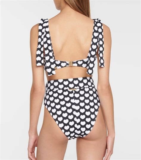 Alexandra Miro Audrey Heart Print Bikini Top Alexandra Miro
