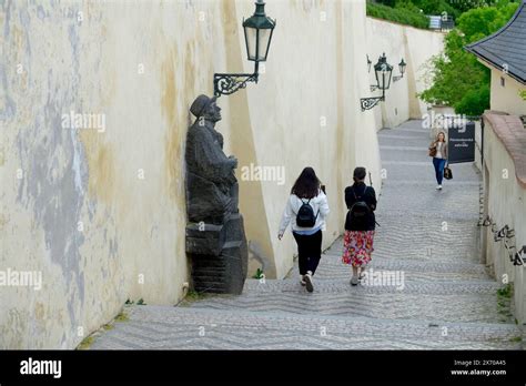 Prague Old Castle Steps Stairs Staircase Mala Strana Lesser Town
