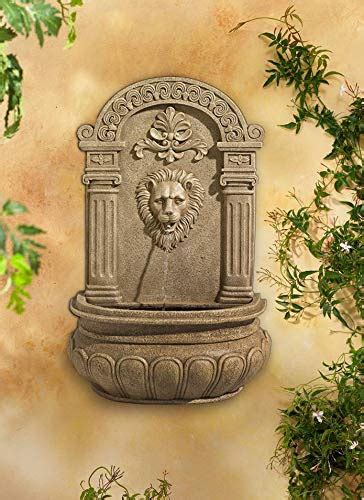 Lion Face Rustic Outdoor Wall Water Fountain Sandstone For Yard