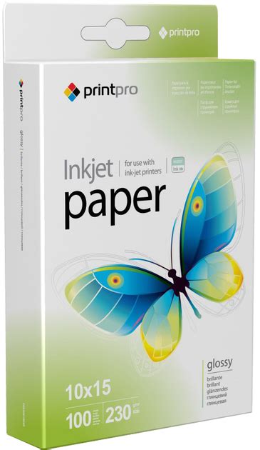Фотобумага Printpro 230 г/м 10x15 PG230-100 Глянцевая (PGE2301004R ...