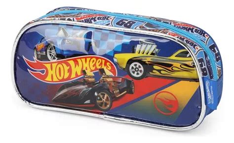Estojo Escolar Hot Wheels Mattel Luxcel Parcelamento Sem Juros