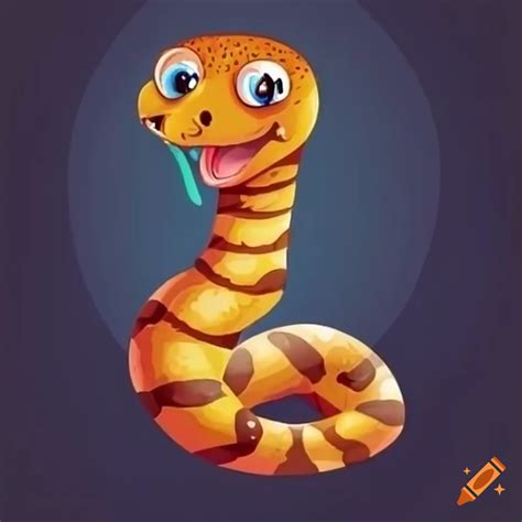 Cute Snake Drawing In A Childlike Style On Craiyon