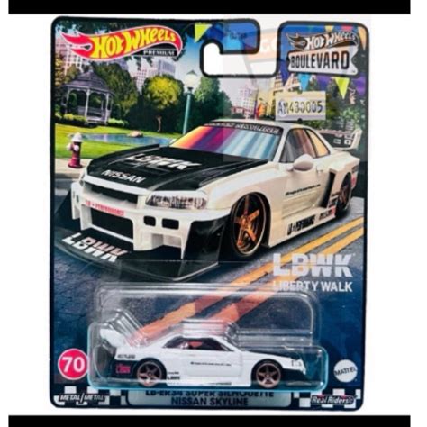 Jual Hotwheels Hot Wheels LBWK Putih Nissan Skyline R34 Putih Boulevard LB ER34 Japan Sticker