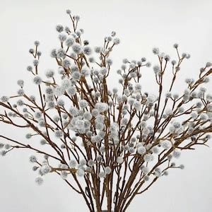 Faux Pussy Willow Stem Artificial Flower Craft Fake Rustic Spray Bouquet Arch Garland Filler