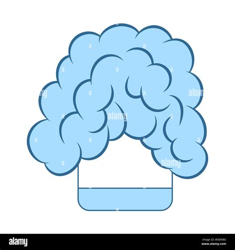 Icon Of Chemistry Reaction In Glass Thin Line With Blue Fill Design