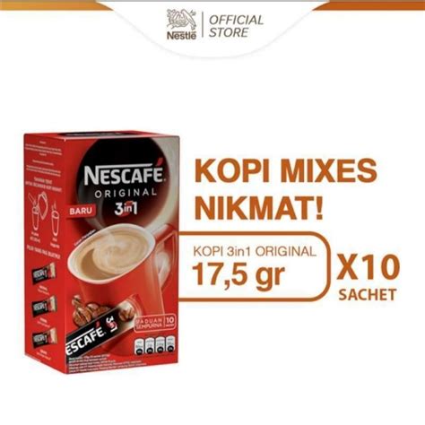 Jual Nescafe In Original Kopi Instan Gr X Sachet Shopee