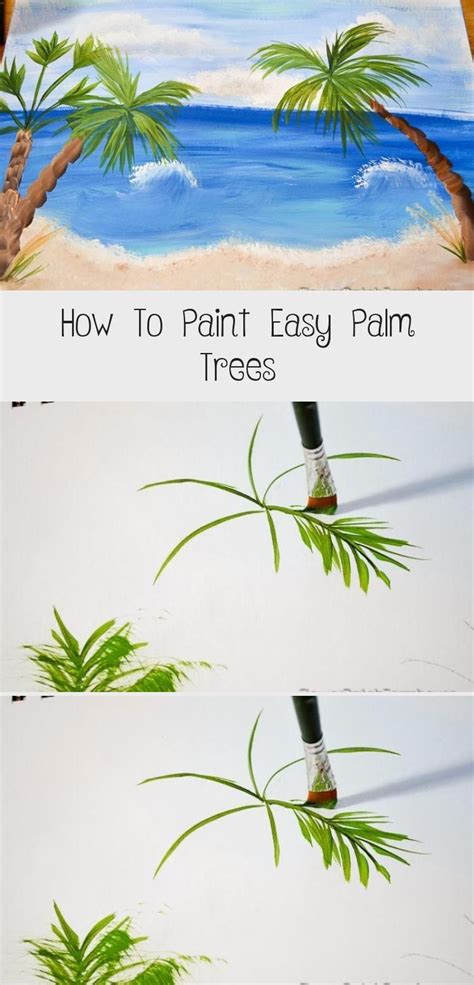 How To Paint Palm Tree Easy Basic Step By Step Acrylic Painting