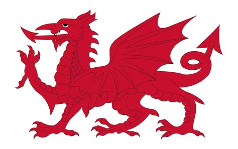 Premium Vector Wales Dragon Flag Symbol Vector Illustration