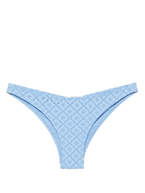 TWINSET Openwork Bikini Bottom Blue FARFETCH UK