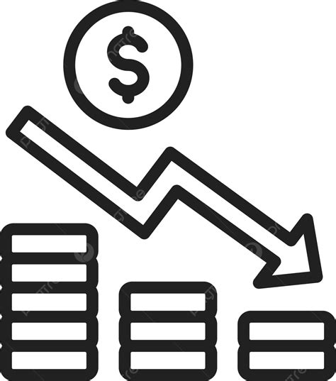 Economic Crisis Icon Vector Image Uncertainty Profit Line Vector