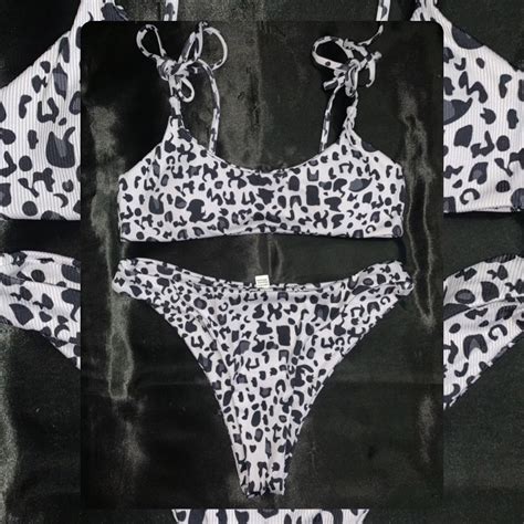 Leopard Two Piece Bikini Women S Fashion Swimwear Bikinis Swimsuits On Carousell