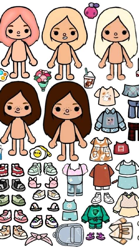 muñecos de toca boca y de gacha life de papel para vestir | Kağıt ...