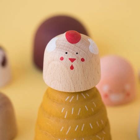 Wooden world farm by Londji: mini wooden world, symbolic play