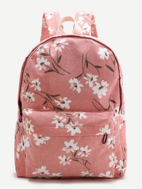 Mochila De Lona Con Estampado De Flor Rosa Cartera De Moda Mochila De Moda Mochilas De Lona