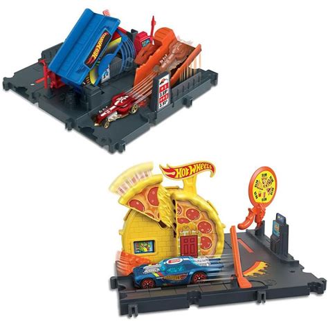 Toysline Commerce Hot Wheels City Pista De Brinquedo Pizzaria Speed HMD53