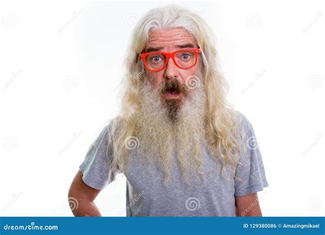 Shocked Man Wearing Weird Tinfoil Hat Royalty Free Stock Photo