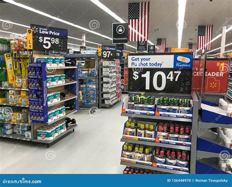 Inside A Walmart Store Editorial Image Image Of Affordable 136448970