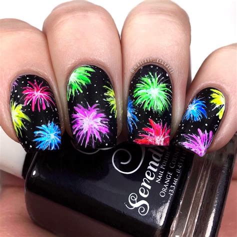 🎆new Years Fireworks Nails🎆 • Polishes Use Firework Nails Firework