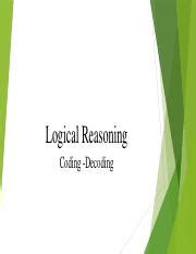 Logical Reasoning Coding Decoding Tips And Practice Questions Course