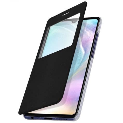 Avizar Capa Livro Huawei P30 Pro Janela Estrutura Rígida Preto