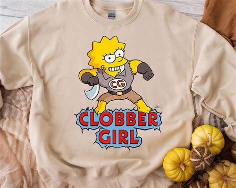 The Simpsons Lisa Simpson Clobber Girl Graphic Shirt - Wenigos