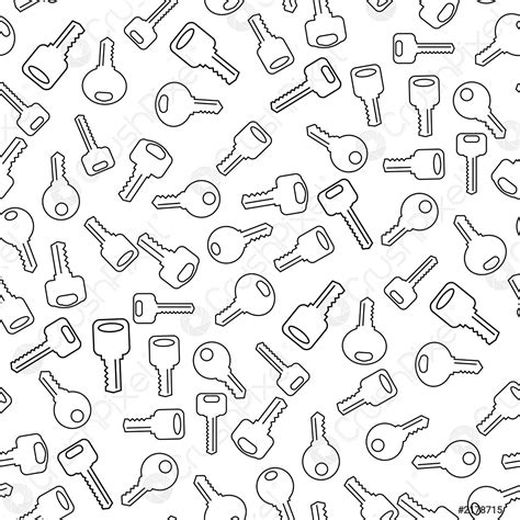 key seamless pattern stock vector  crushpixel