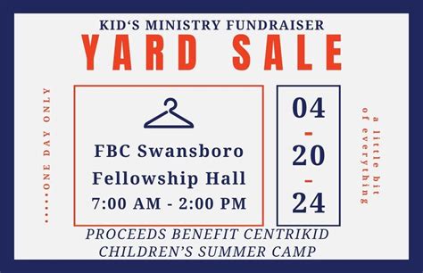 Fbc Swansboro Kids Yard Sale 614 West Corbett Ave Swansboro Nc